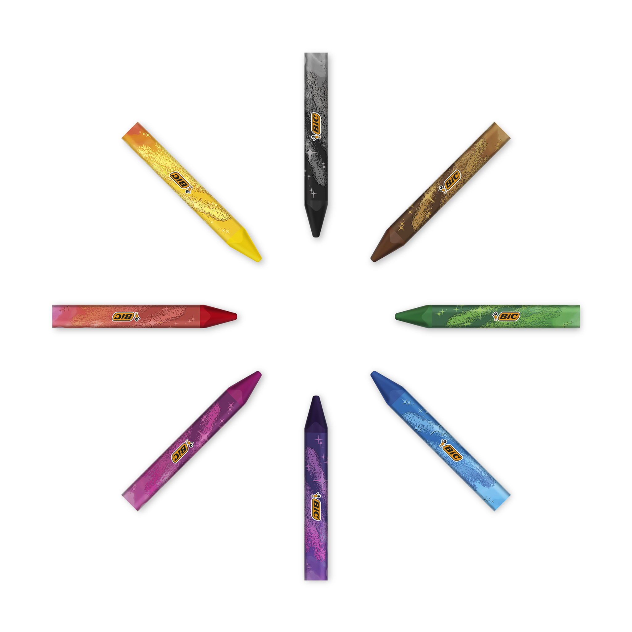 Voir la diapositive 2 : BIC Crayons de couleur aquarellables DUO MAGIX (lot de 8 + 1 pinceau)