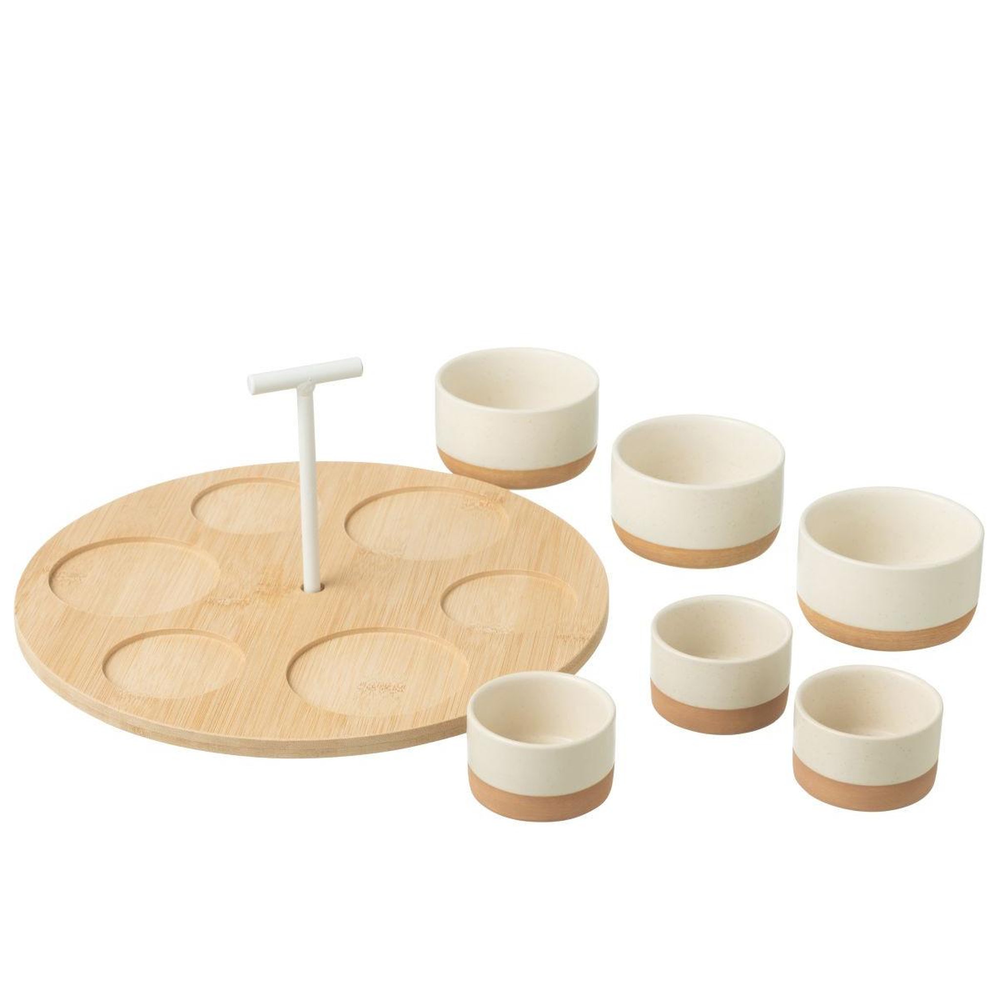 Voir la diapositive 2 : J-LINE Service Apéritif 7 Pièces  Avery  29cm Blanc