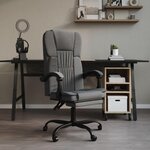 VIDAXL Fauteuil inclinable de bureau Gris fonce Tissu