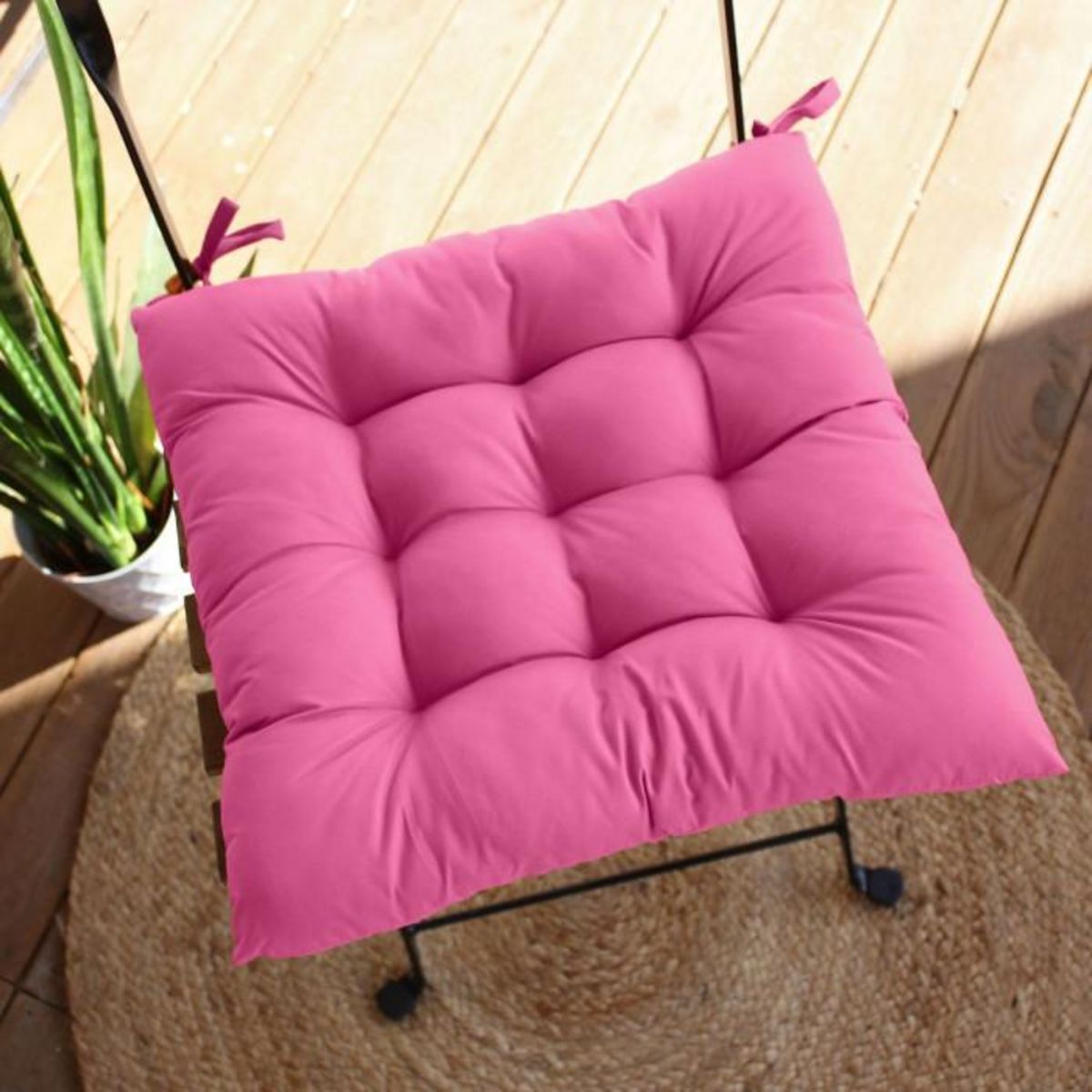 Paris Prix Galette de Chaise d'Extérieur  Costa  38x38cm Fuchsia