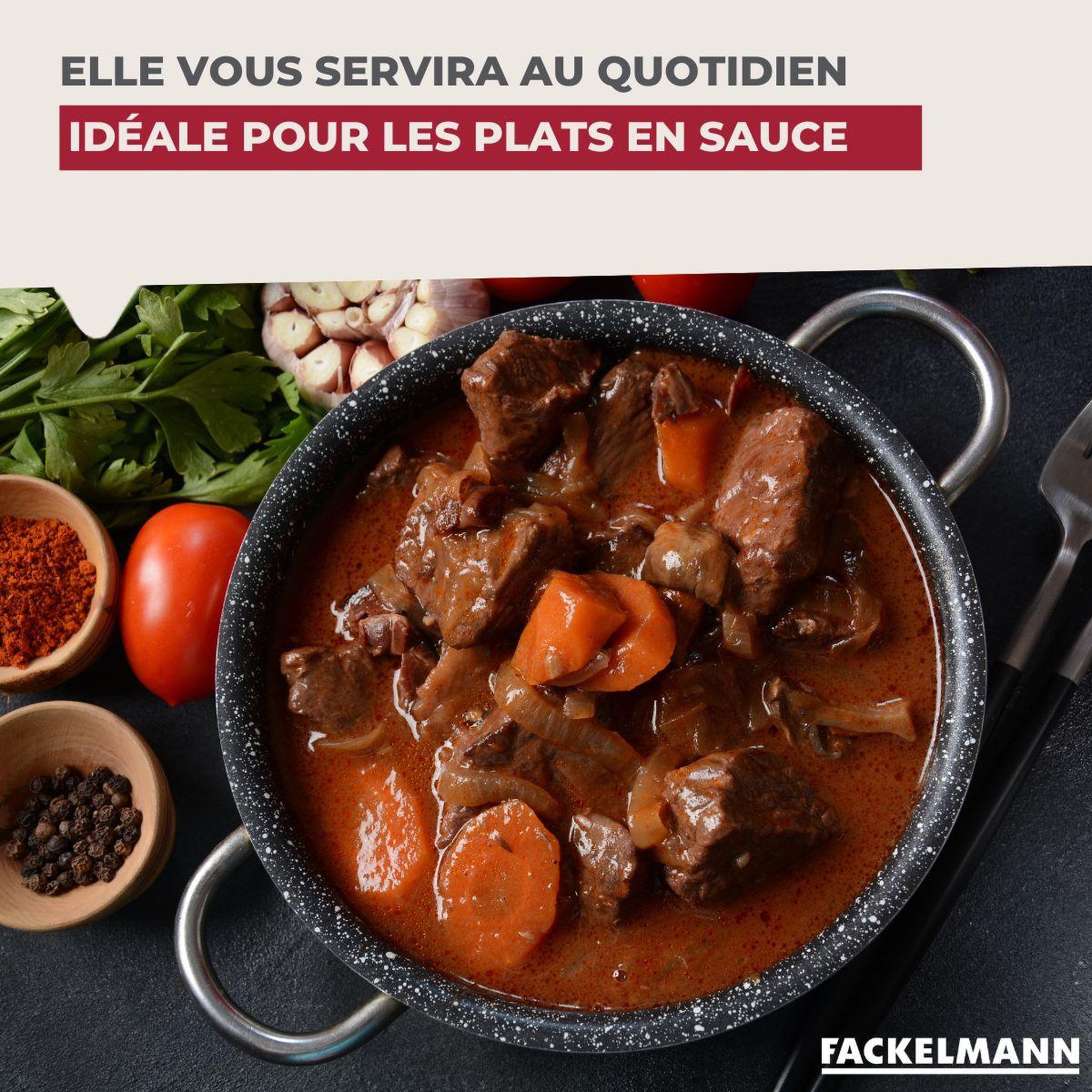 Voir la diapositive 5 : Fackelmann Ensemble de 2 cuillères de service inox 31,5 cm fackelmann oxford