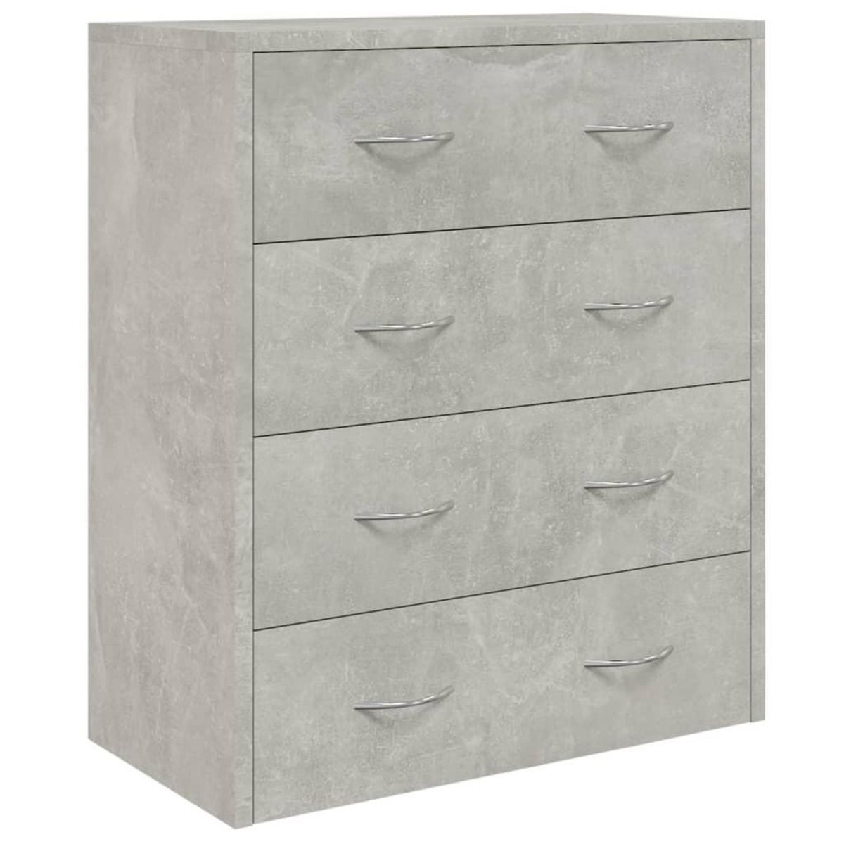 VIDAXL Buffet avec 4 tiroirs 60x30,5x71 cm Gris beton