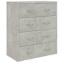 Voir la diapositive 3 : VIDAXL Buffet avec 4 tiroirs 60x30,5x71 cm Gris beton
