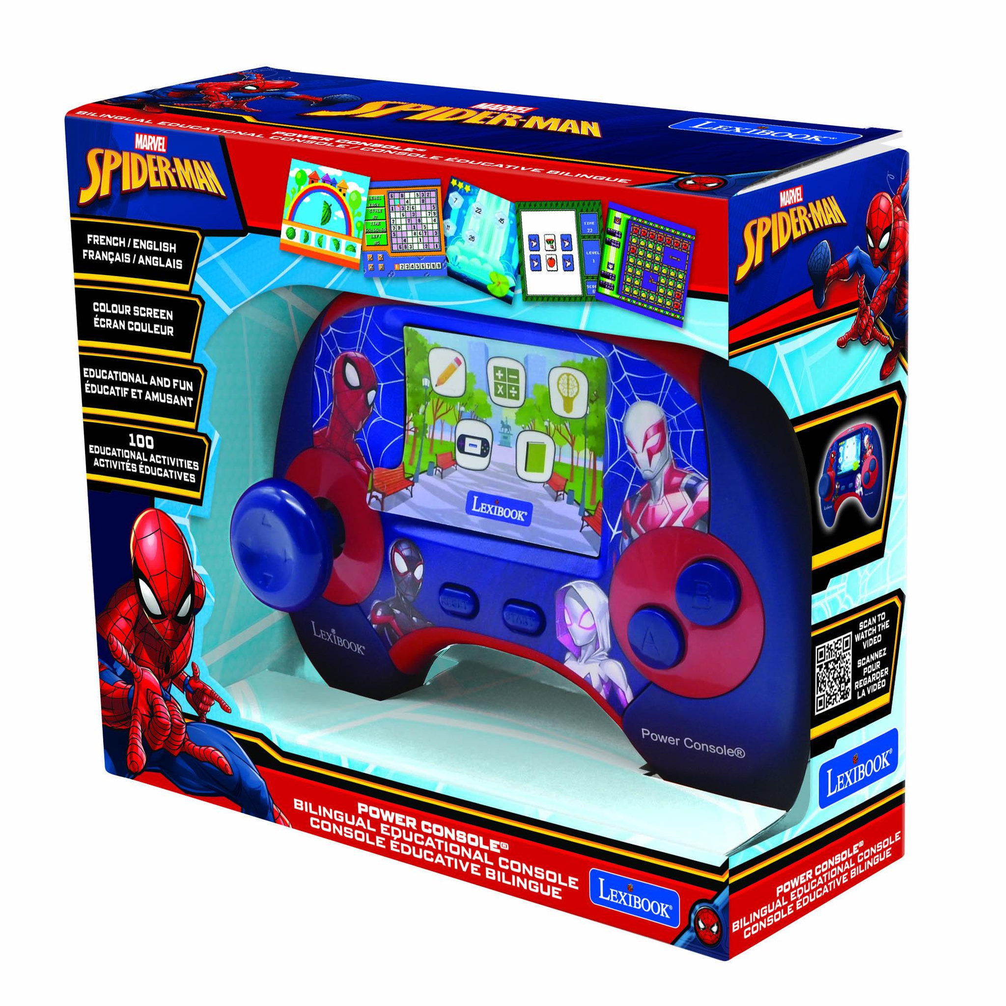 Voir la diapositive 5 : Lexibook Console de jeux Bilingue Spiderman (FR/EN)