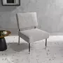 HOMCOM Fauteuil lounge design néo-rétro structure piètement métal noir extrémité dorée revêtement velours gris clair