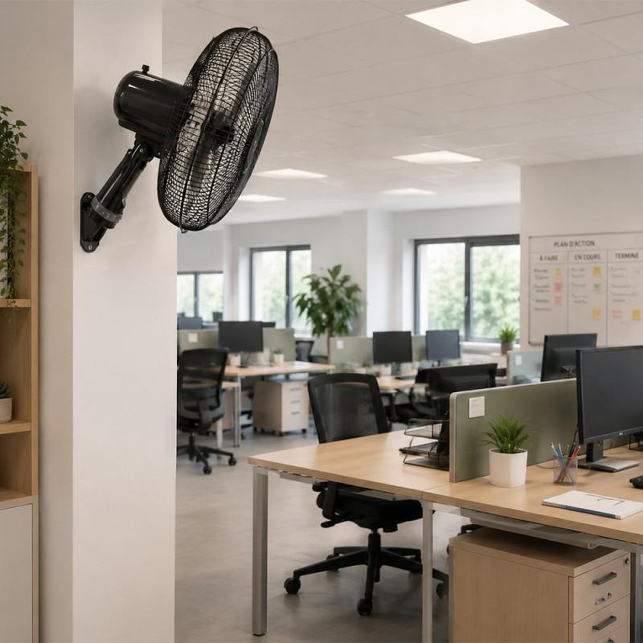 Voir la diapositive 2 : Ventilateur 3-en-1 polyvalent : sol, mur et table