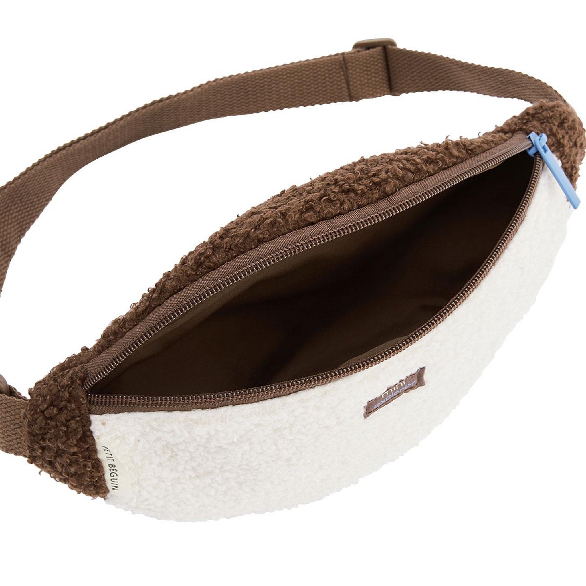 Voir la diapositive 3 : Petit Béguin Sac banane enfant en sherpa Cracotte