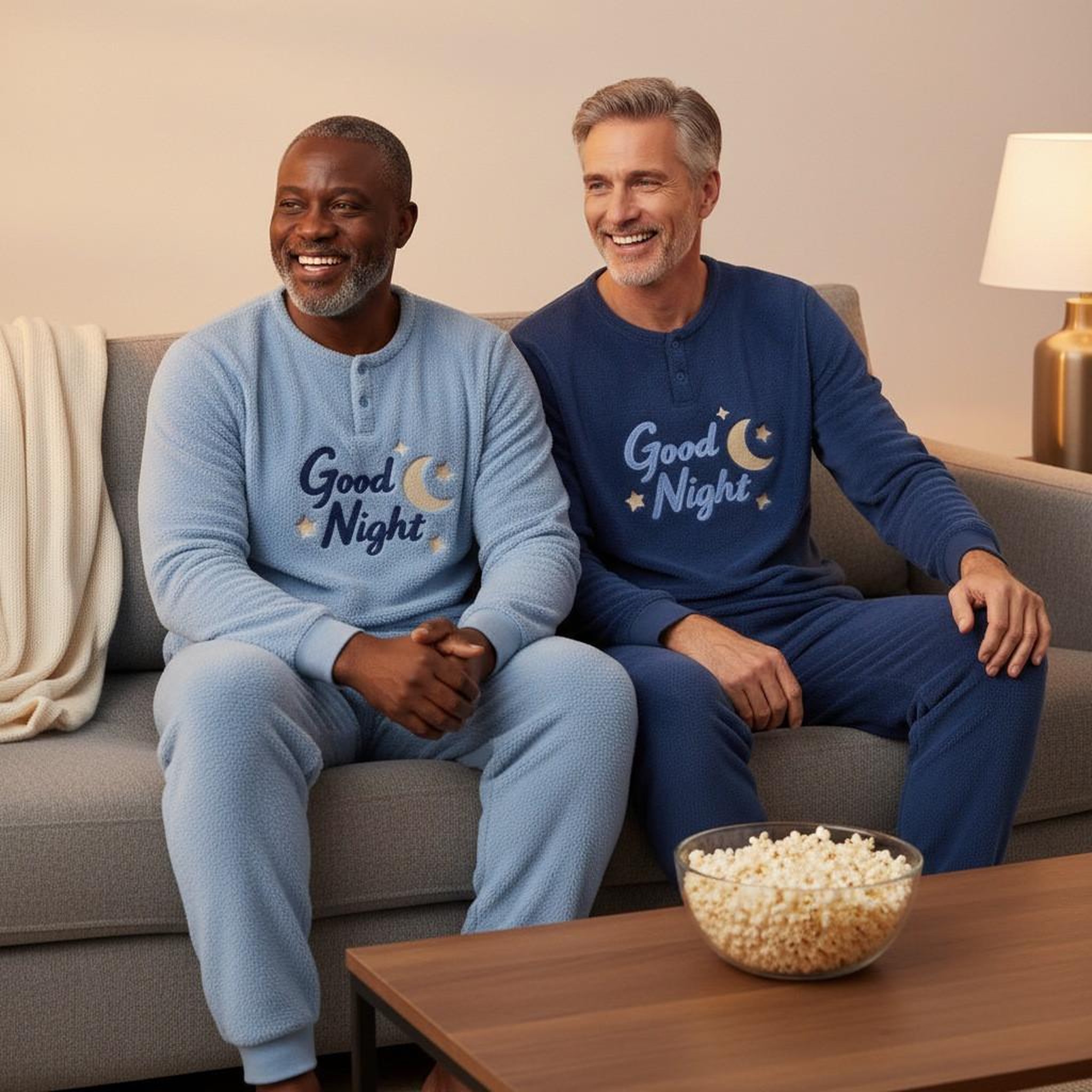 Voir la diapositive 6 : OZABI OZABI Pyjama Homme Pack de 2, Polaire Douce et Moelleuse, Broderie