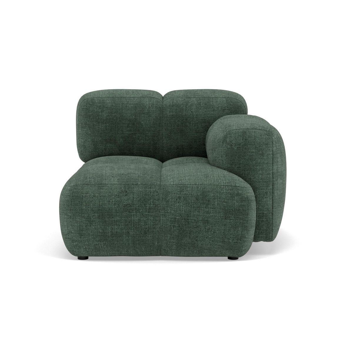 LISA DESIGN Grace - module d'assise droit en velours texturé