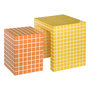 Voir la diapositive 1 : ATMOSPHERA Lot de 2 Tables d'Appoint  Betsy  45cm Jaune & Orange