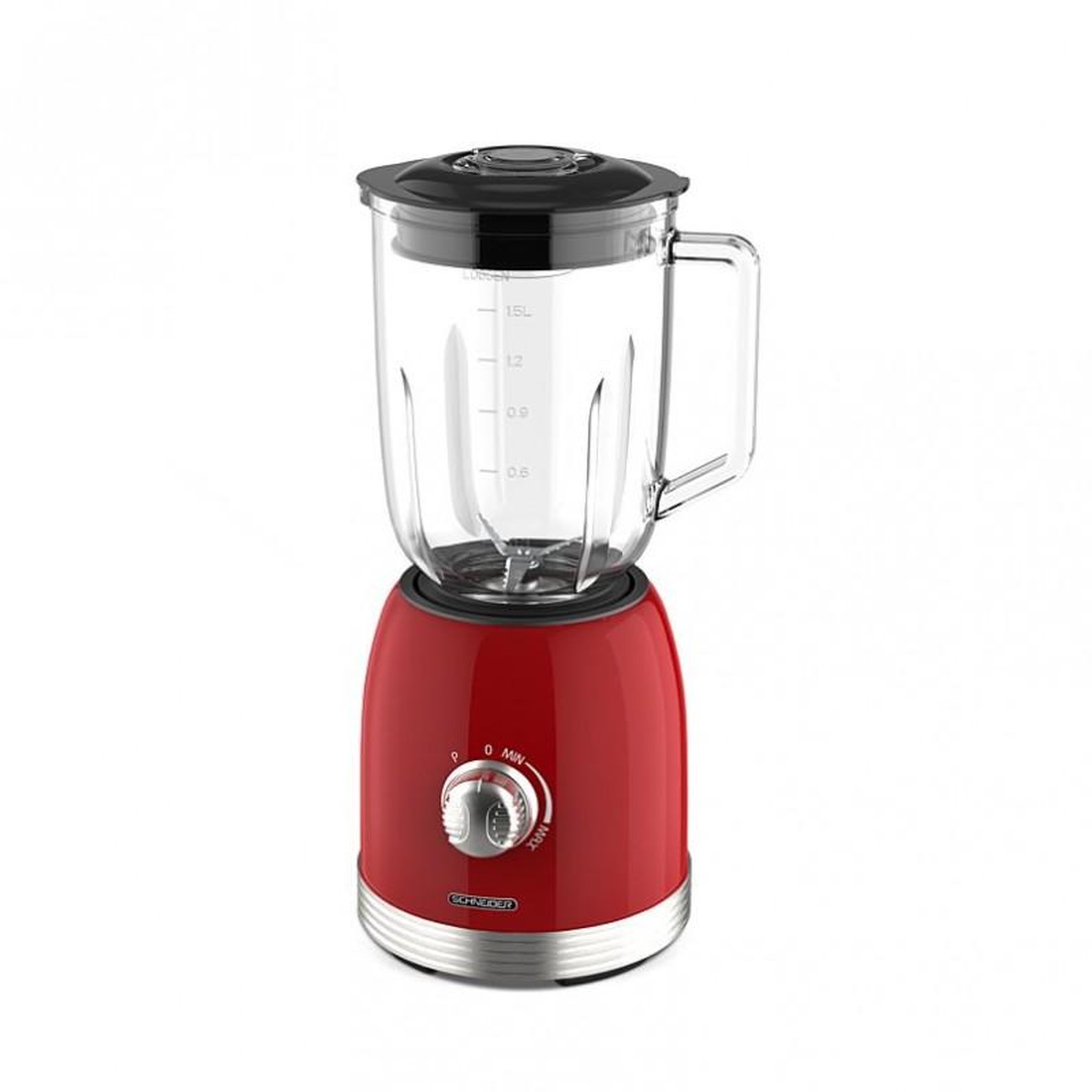 Voir la diapositive 1 : SCHNEIDER Blender vintage rouge 800 watts schneider scbl15r