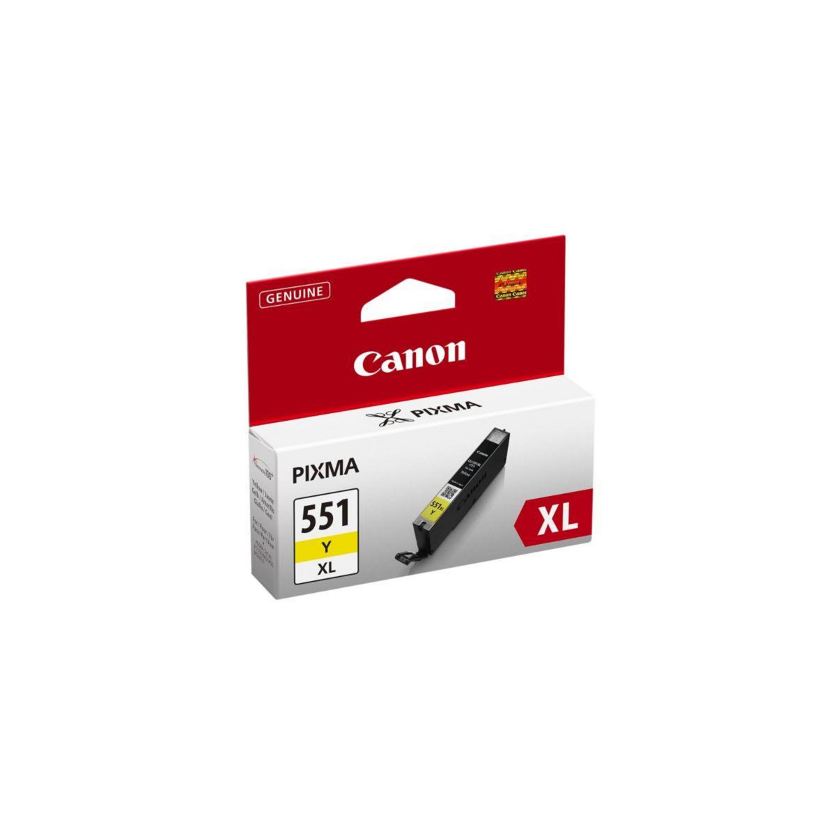 Canon Cartouche d'encre Originale CLI-551 XL Jaune (Yellow) Haute Capacité - 6448B001