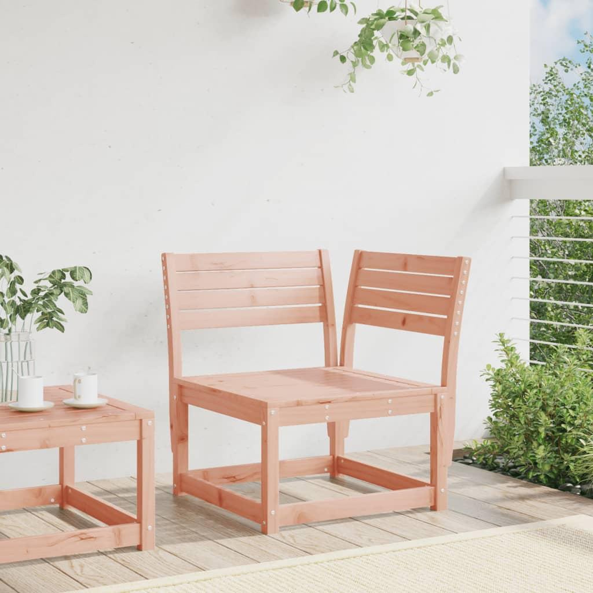 Voir la diapositive 3 : VIDAXL Canape d'angle de jardin 73x73x78 cm bois massif douglas