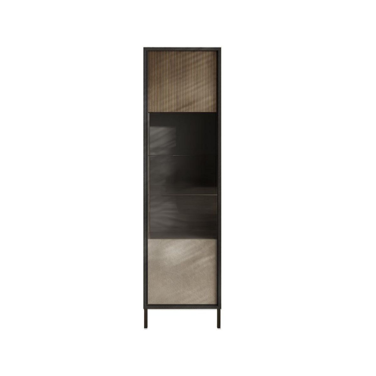 BEST MOBILIER Jules - vitrine - 1 porte - 55x203 cm