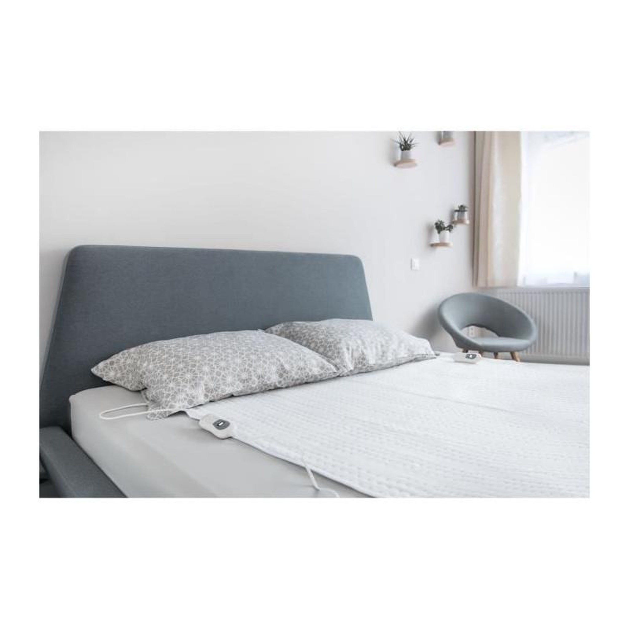 Voir la diapositive 4 : SENCO Couverture chauffante - SENCOR - SUB 2700WH - 120 W - 3 températures - Blanc