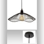 Voir la diapositive 4 : ATMOSPHERA Suspension filaire en métal Galt - Diam. 34 cm - Noir