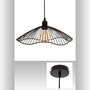 Voir la diapositive 4 : ATMOSPHERA Suspension filaire en métal Galt - Diam. 34 cm - Noir