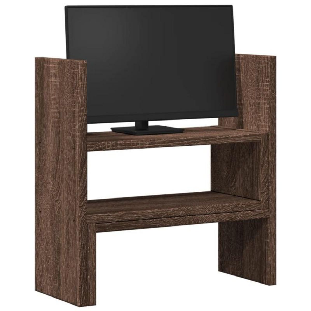 VIDAXL Organisateur de bureau réglable chêne marron bois d ingénierie