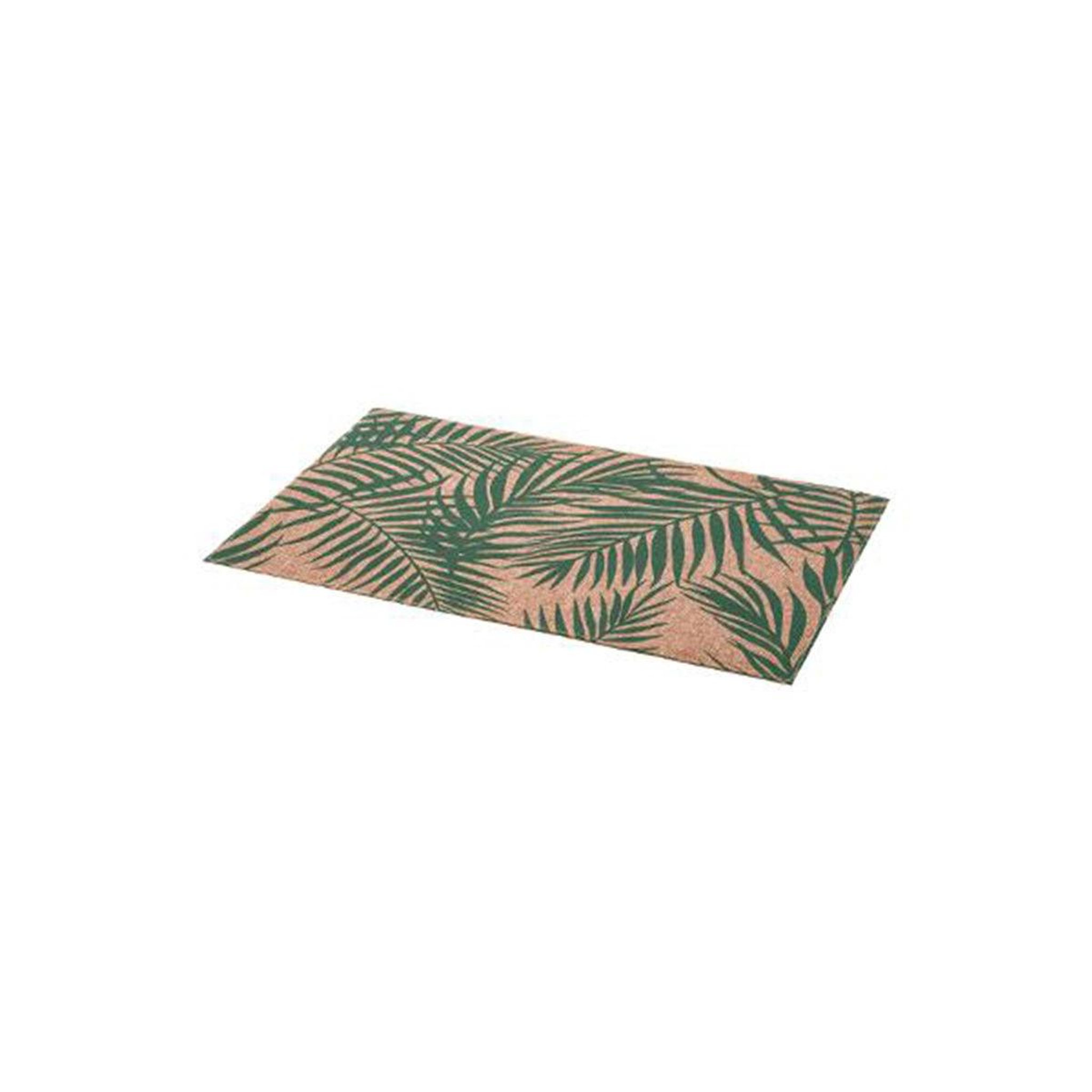 SECRET DE GOURMET Set de table déco  palme  30x45cm vert