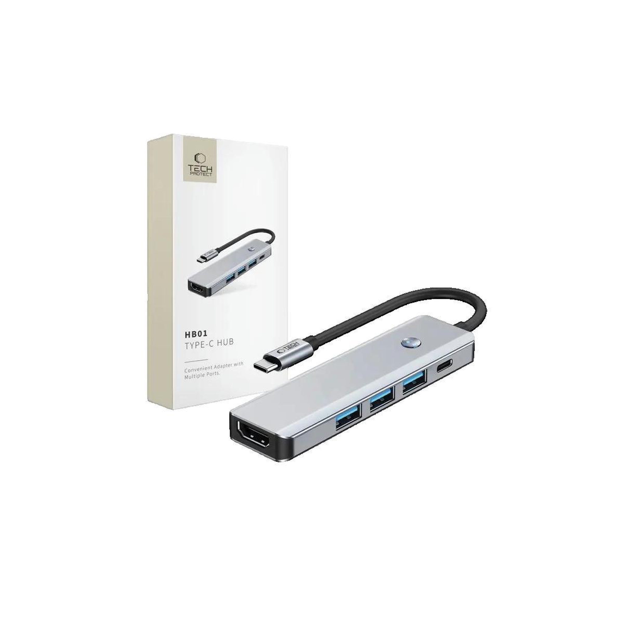 tech21 Adaptateur USB Tech-Protect HB01 Gris spatial