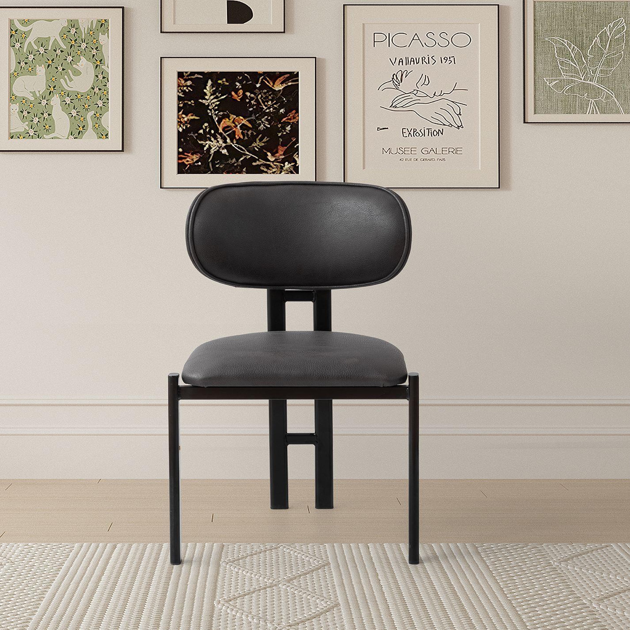 Voir la diapositive 2 : Habitat et Jardin Ensemble de chaises (2 pièces) en métal  muriz  - anthracite