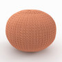 Voir la diapositive 5 : Rendez vous déco Pouf tricot rond rose poudré D40 cm-Elisa