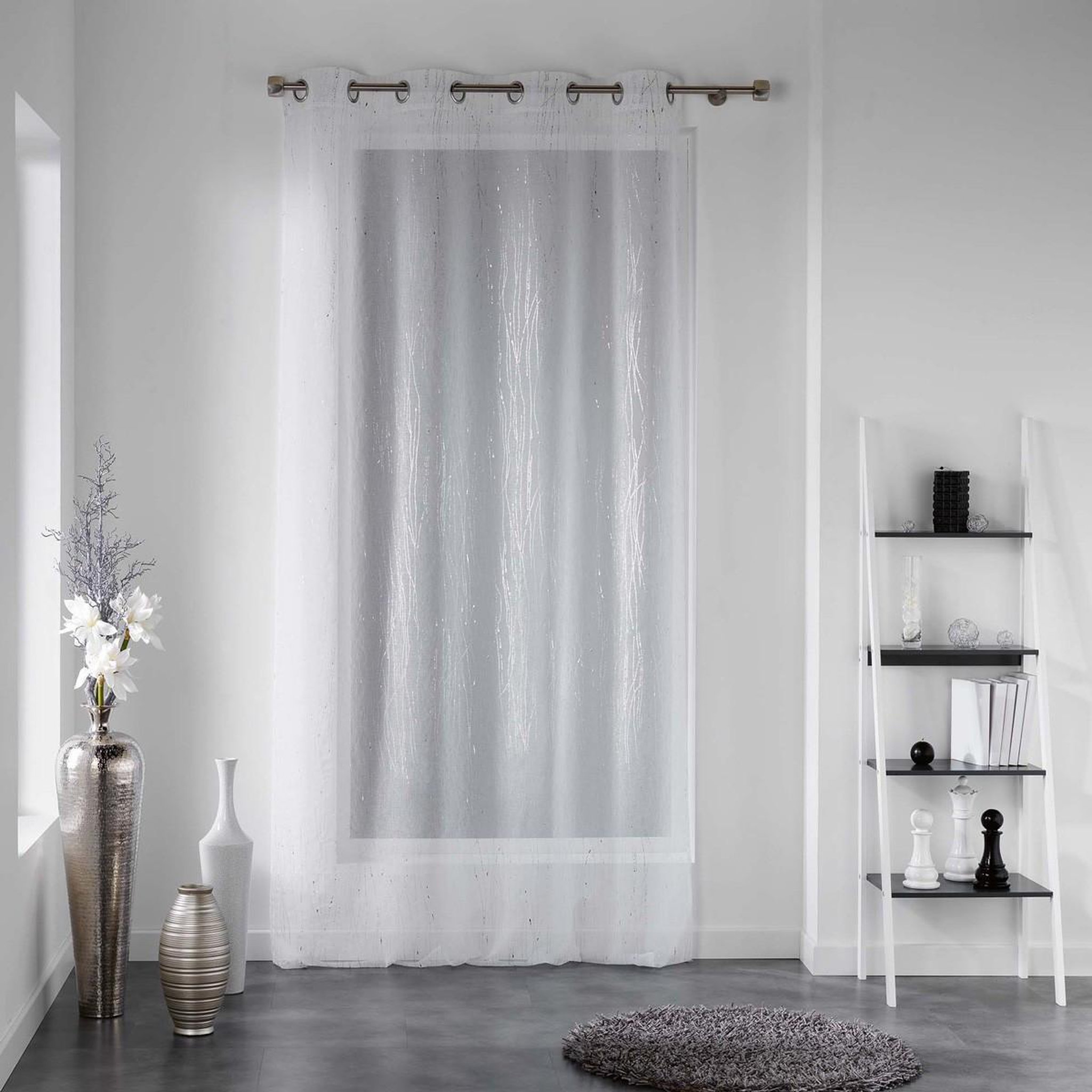 Douceur d'Intérieur Rideau voilage  filiane  140x240cm blanc