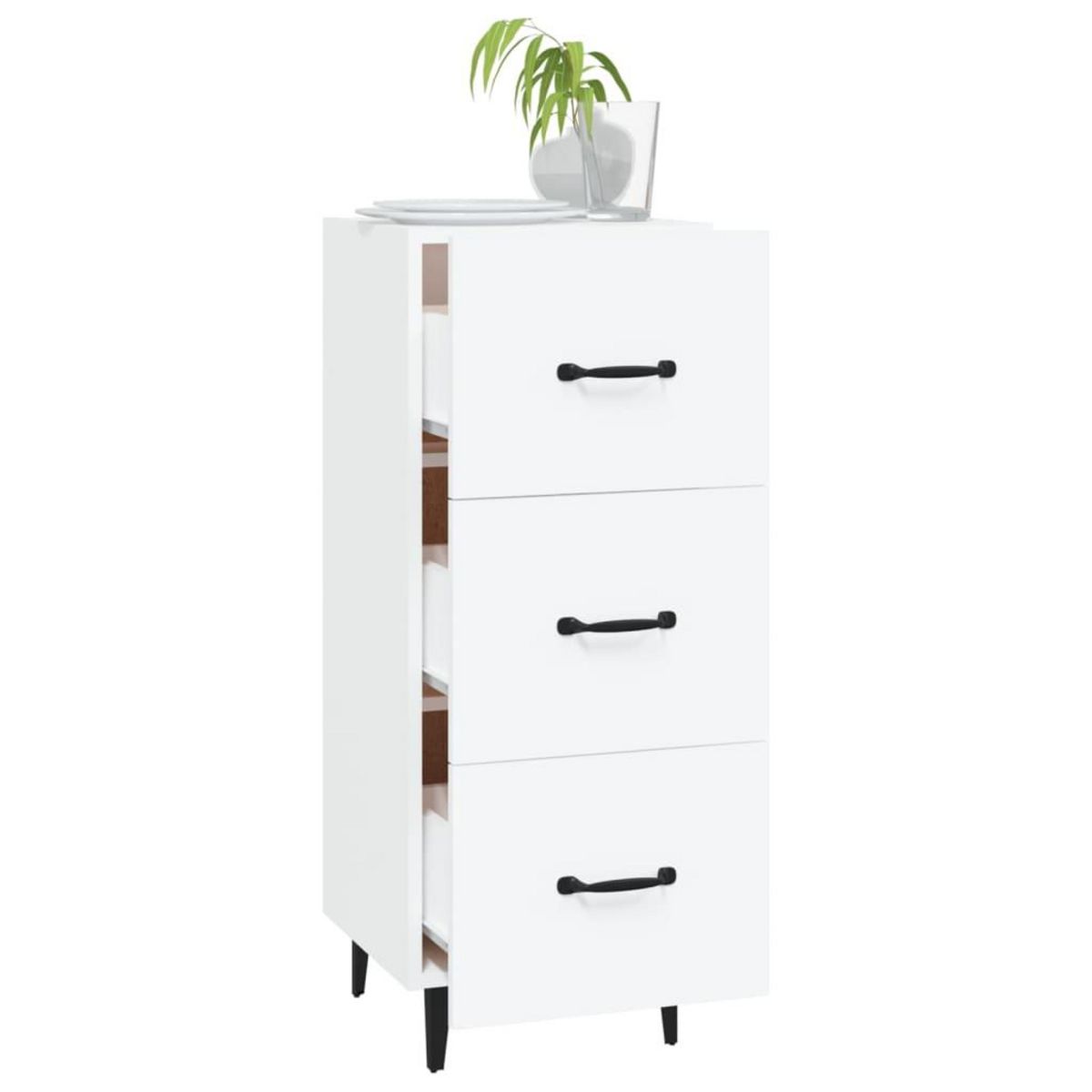 VIDAXL Buffet blanc 34,5x34x90 cm bois d'ingenierie