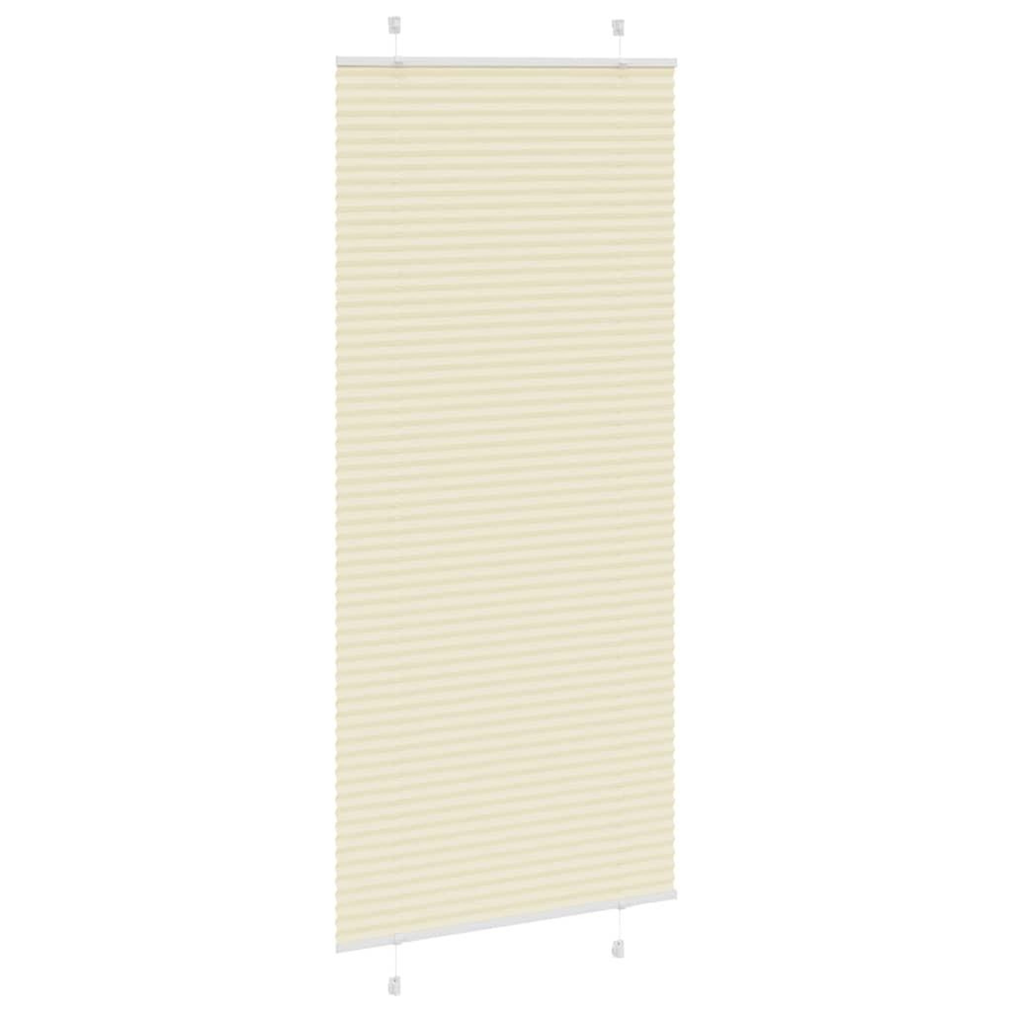 Voir la diapositive 3 : VIDAXL Store plisse creme 100x200cm largeur du tissu 99,4 cm polyester