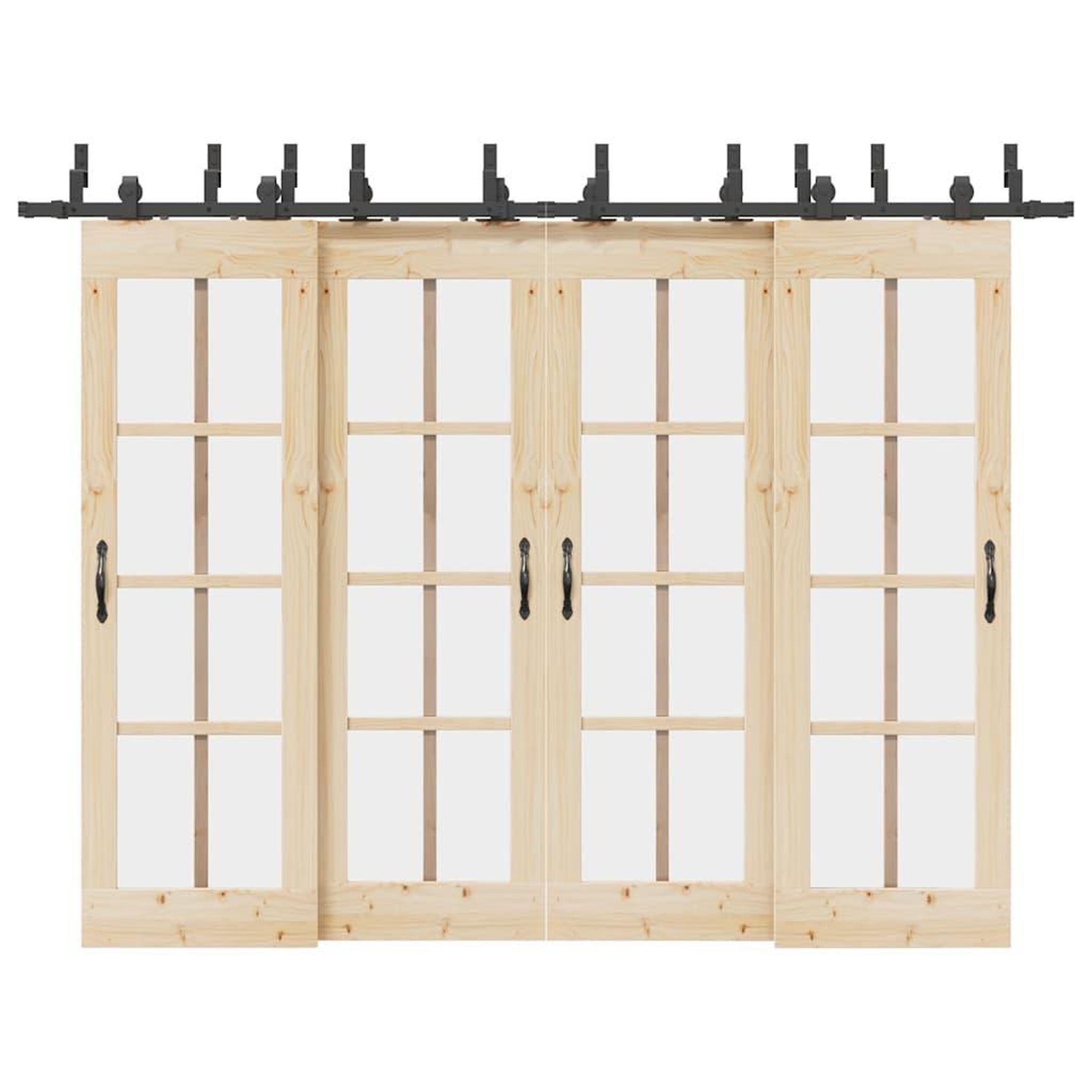 VIDAXL Kit de quincaillerie de porte coulissante 305 cm acier noir