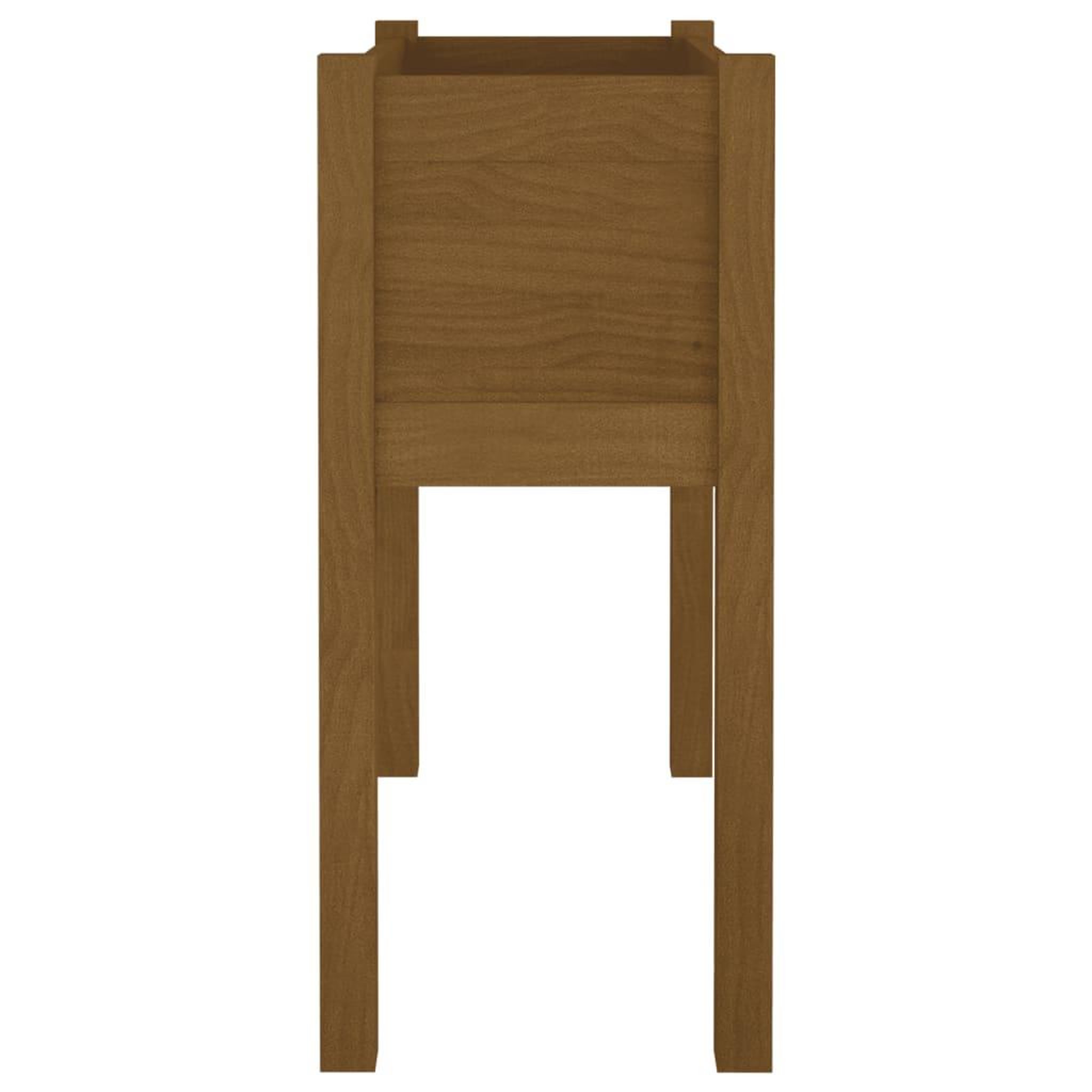 Voir la diapositive 4 : VIDAXL Jardiniere Marron miel 70x31x70 cm Bois de pin massif
