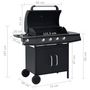 Voir la diapositive 6 : VIDAXL Barbecue a gaz 4+1 zones de cuisson Noir Acier
