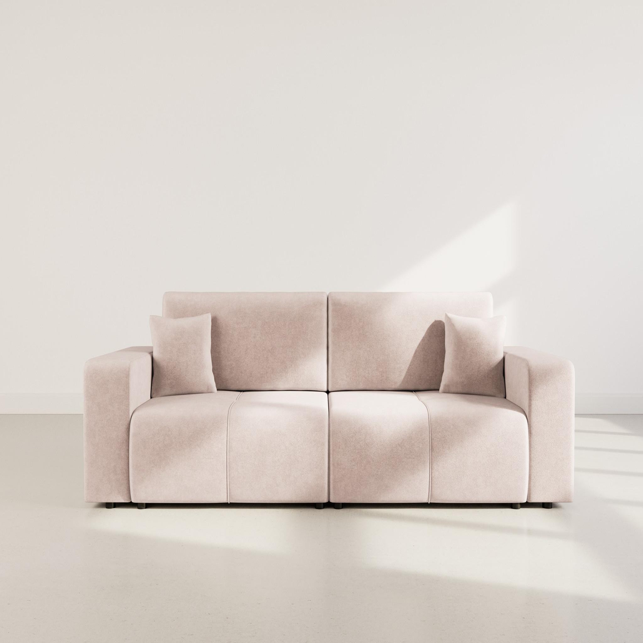 Voir la diapositive 5 : BEST MOBILIER Nicole - canapé droit 4 places convertible avec coffre en tissu