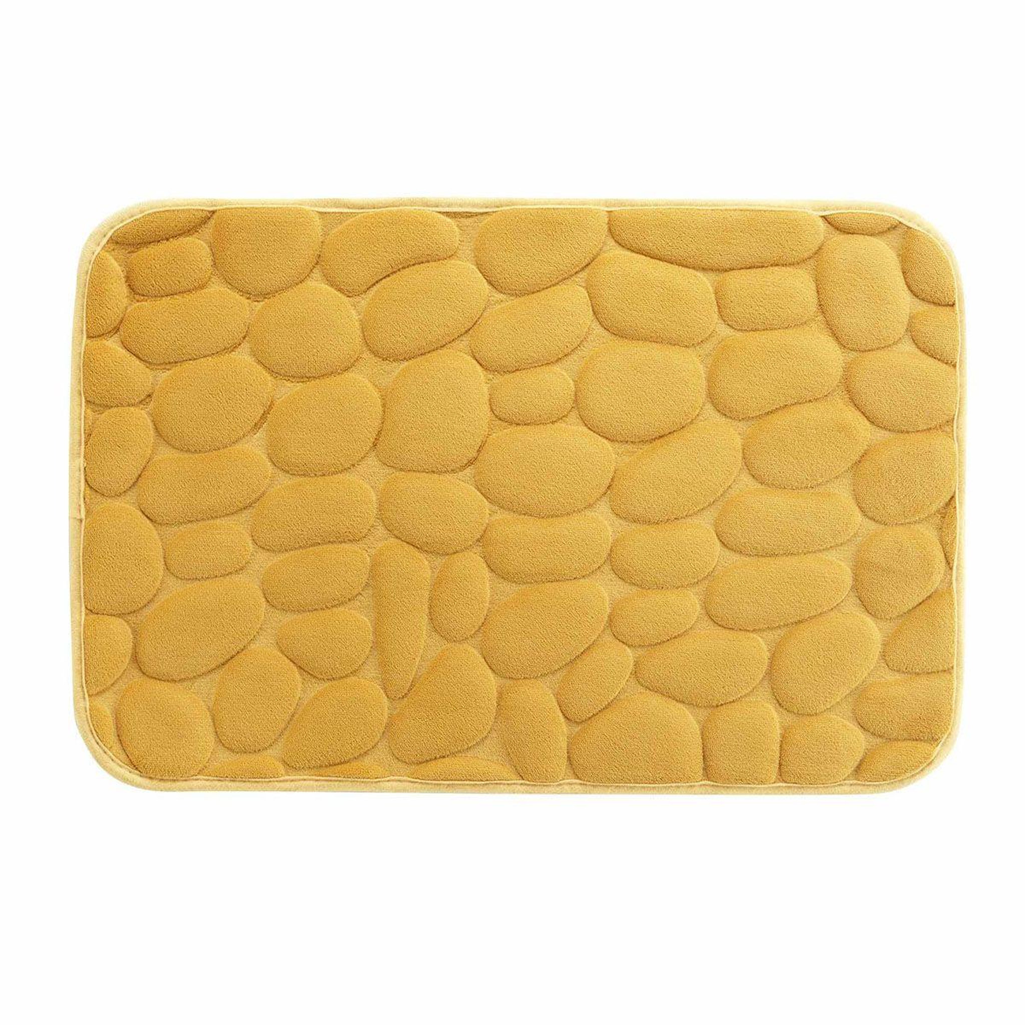Douceur d'Intérieur Tapis de bain  ricochet  50x80cm ocre