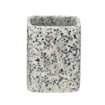 Wenko Gobelet de salle de bain design Terrazzo - Gris