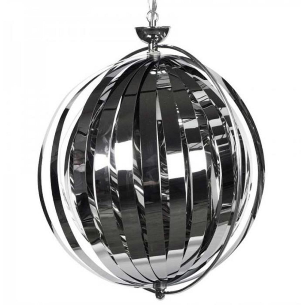 Paris Prix Lampe Suspension  Sphère  40cm Chrome