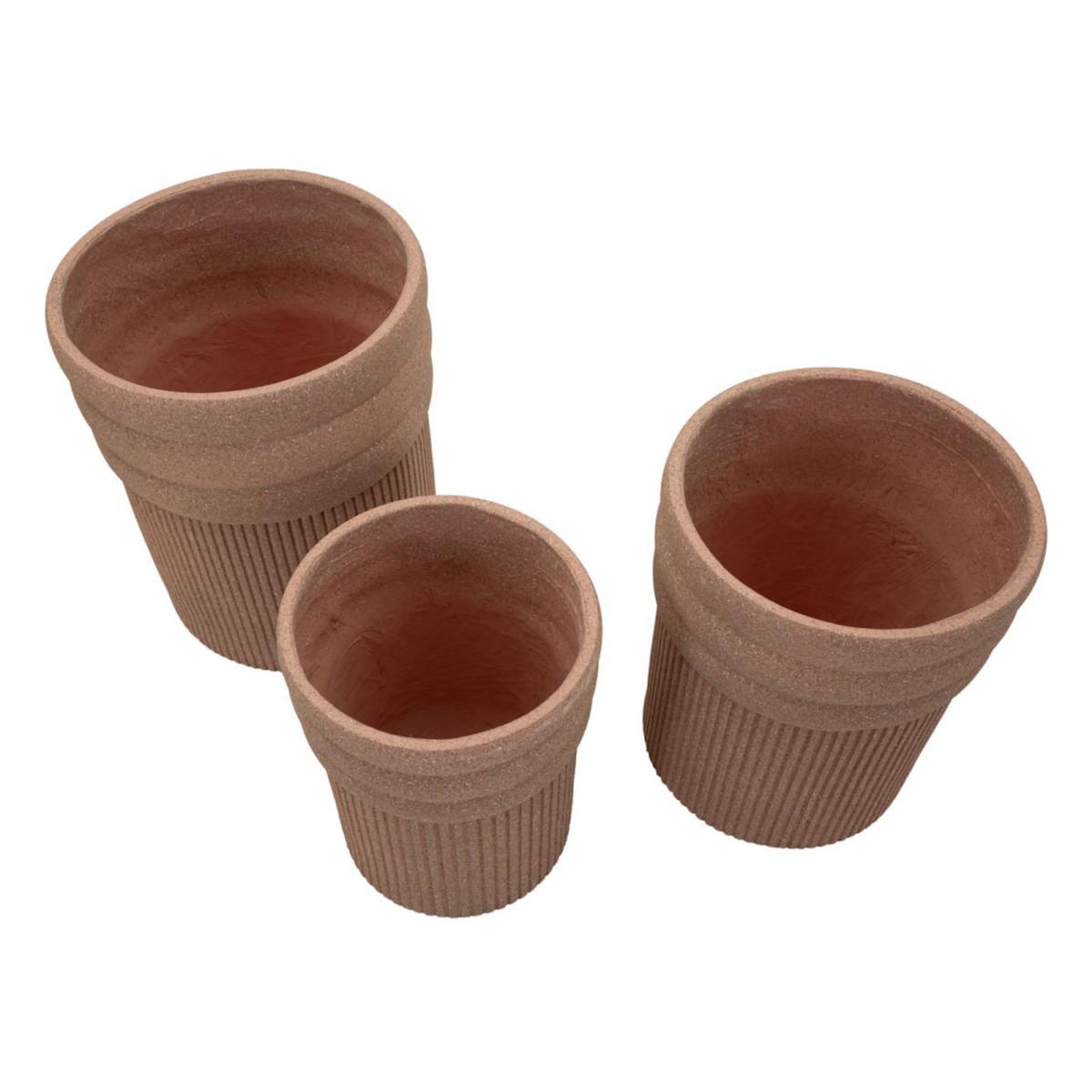 Paris Prix Lot de 3 Cache-Pots  Colombia  50cm Rouge