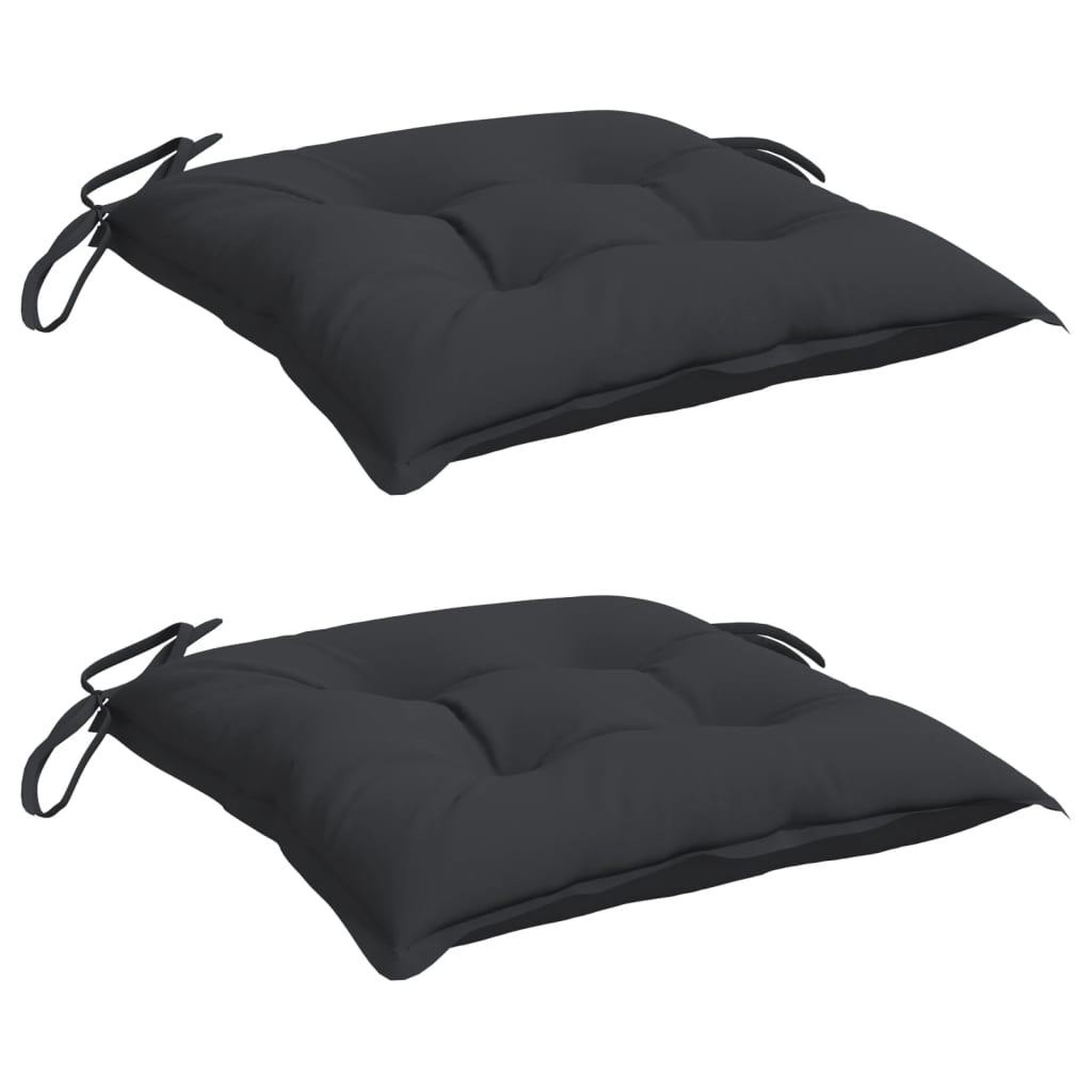 Voir la diapositive 3 : VIDAXL Coussins de chaise lot de 2 noir 40x40x7 cm tissu oxford