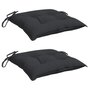 Voir la diapositive 3 : VIDAXL Coussins de chaise lot de 2 noir 40x40x7 cm tissu oxford
