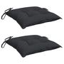 Voir la diapositive 3 : VIDAXL Coussins de chaise lot de 2 noir 40x40x7 cm tissu oxford