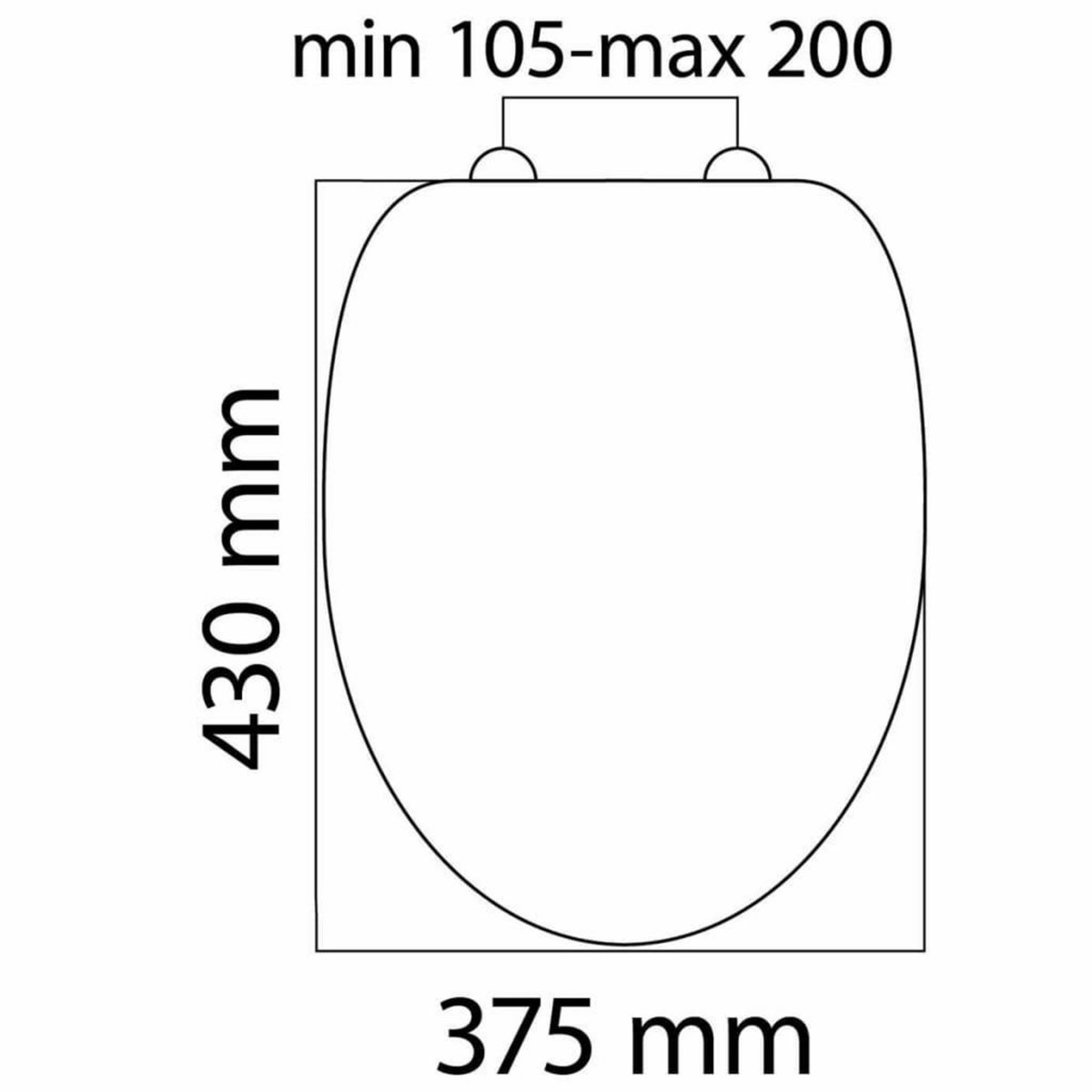 TIGER Tiger Abattant WC a fermeture en douceur Blackwash MDF Noir 252030746