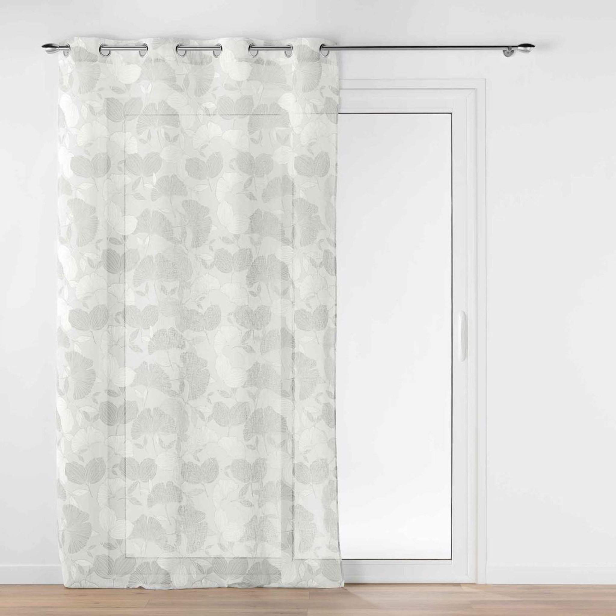 Douceur d'Intérieur Rideau voilage à œillets  ginkolo  140x240cm blanc