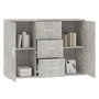 Voir la diapositive 4 : VIDAXL Buffet Gris beton 91x29,5x65 cm Bois d'ingenierie