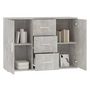 Voir la diapositive 4 : VIDAXL Buffet Gris beton 91x29,5x65 cm Bois d'ingenierie