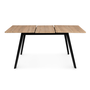 Voir la diapositive 3 : ID MARKET Table scandinave extensible rectangle INGA 4-8 personnes plateau bois pieds noirs 120-160 cm