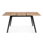 Voir la diapositive 3 : ID MARKET Table scandinave extensible rectangle INGA 4-8 personnes plateau bois pieds noirs 120-160 cm
