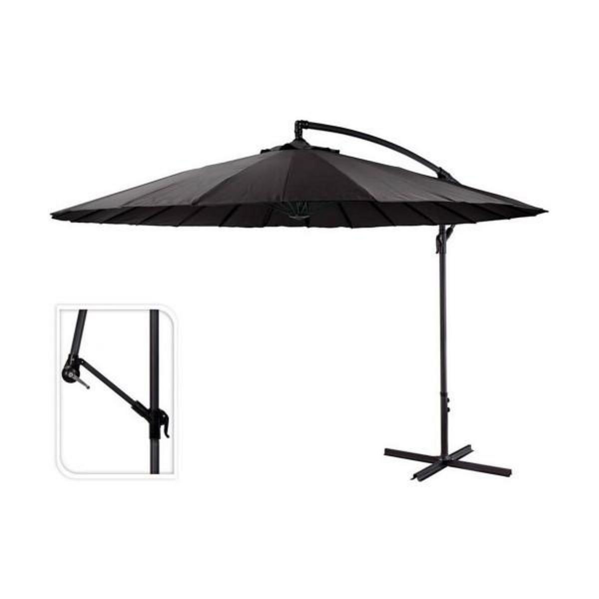 AMBIANCE Parasol Ambiance Anthracite Plastique