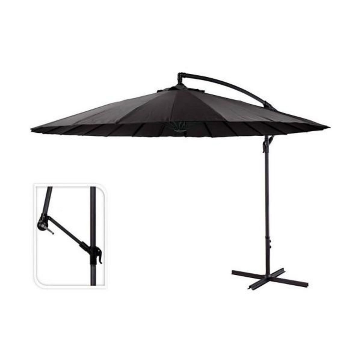 AMBIANCE Parasol Ambiance Anthracite Plastique