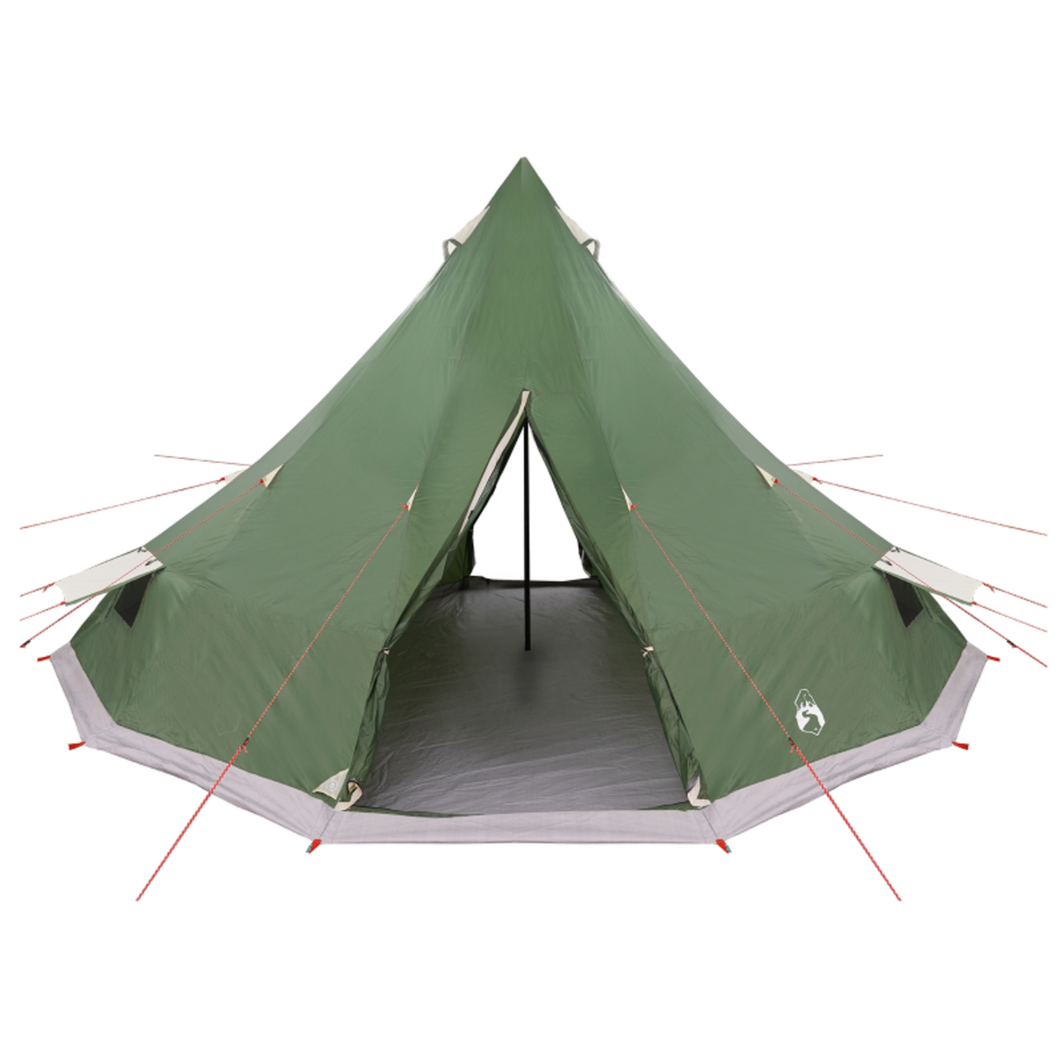 VIDAXL Tente familiale Tipi verte 12 personnes imperméable