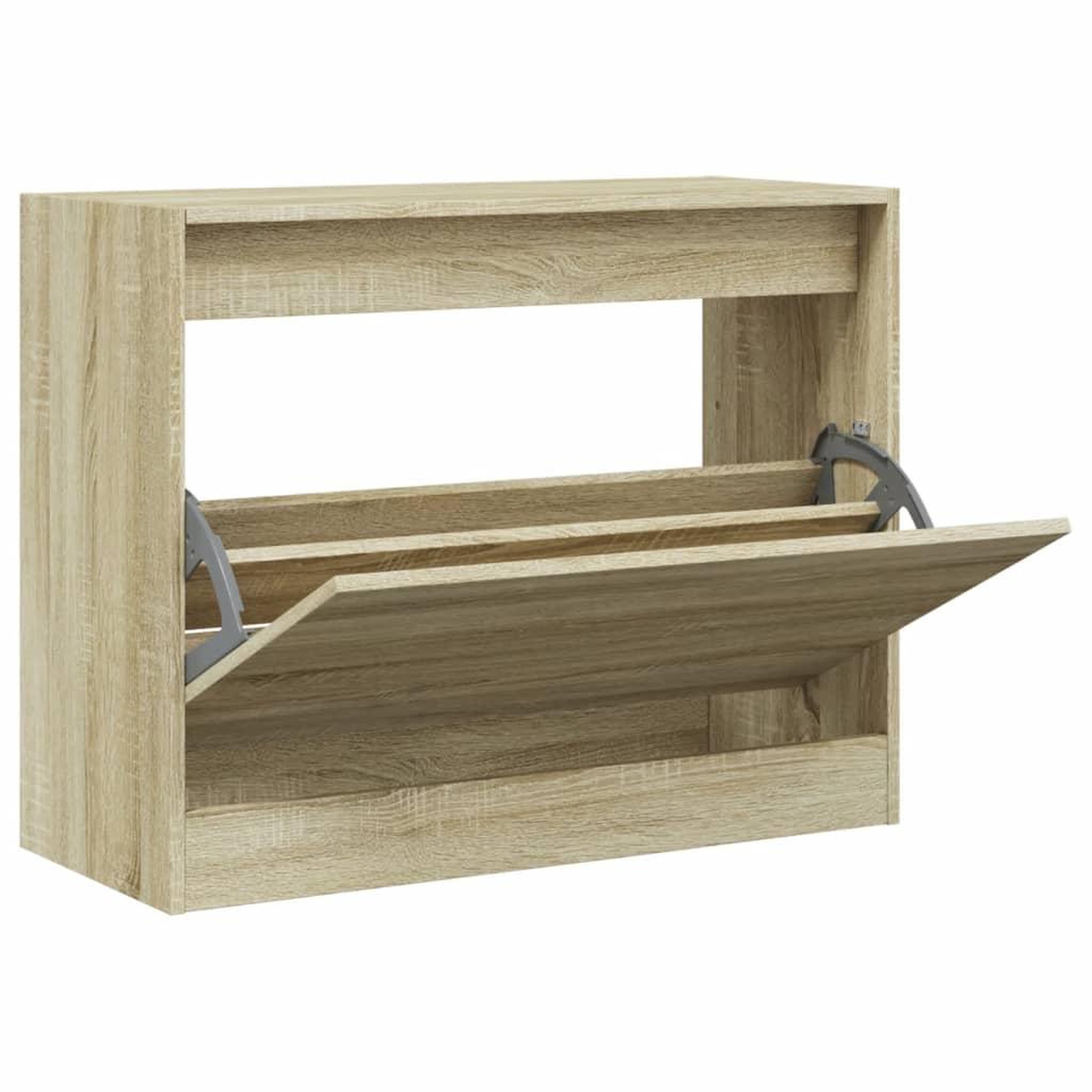 Voir la diapositive 2 : VIDAXL Armoire a chaussures chene sonoma 80x34x63 cm bois d'ingenierie